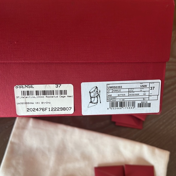 ✨VALENTINO✨ Brown & Pink Valentino Garavani Patent Cage 100 Heels - Picture 9 of 9